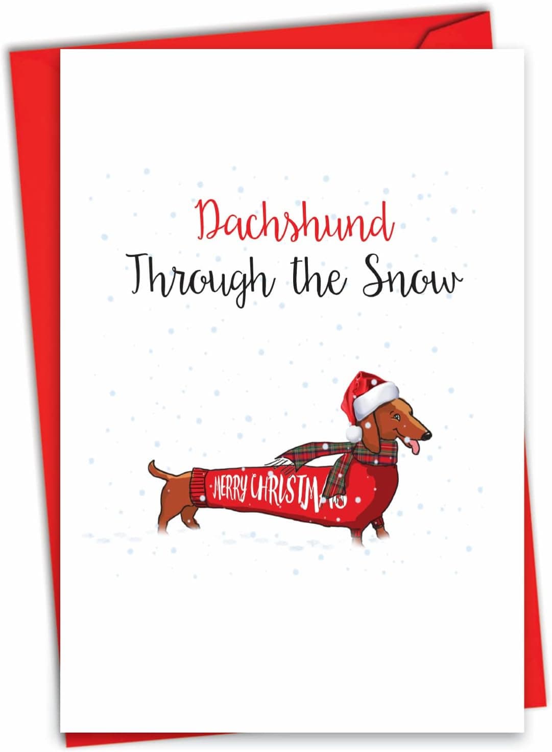 Dachshund Through The Snow Christmas Card BestCardCompany