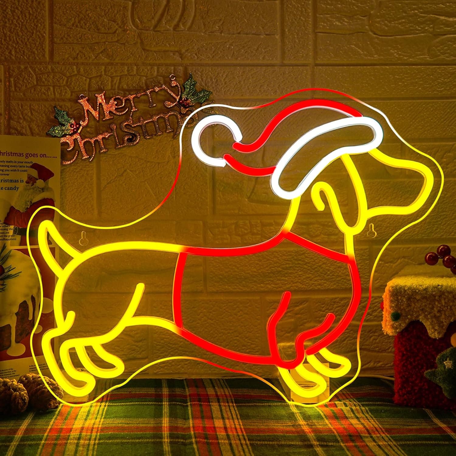 Dachshund Christmas Neon Sign Dreamfort