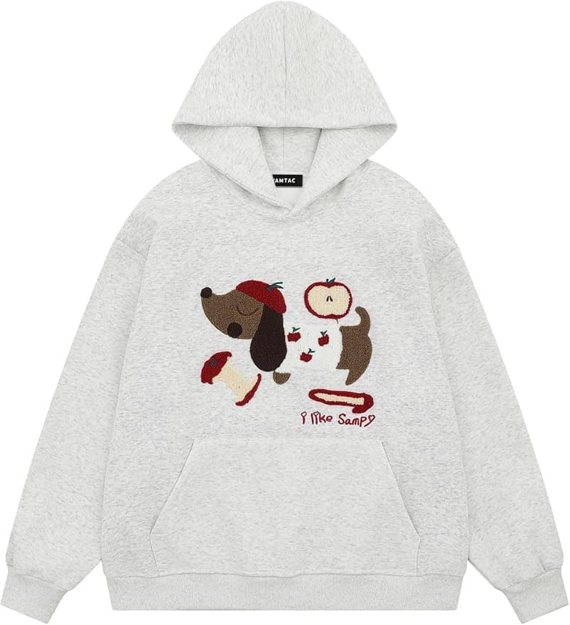 Vamtac Apple Dachshund Embroidered Hoodie Vamtac