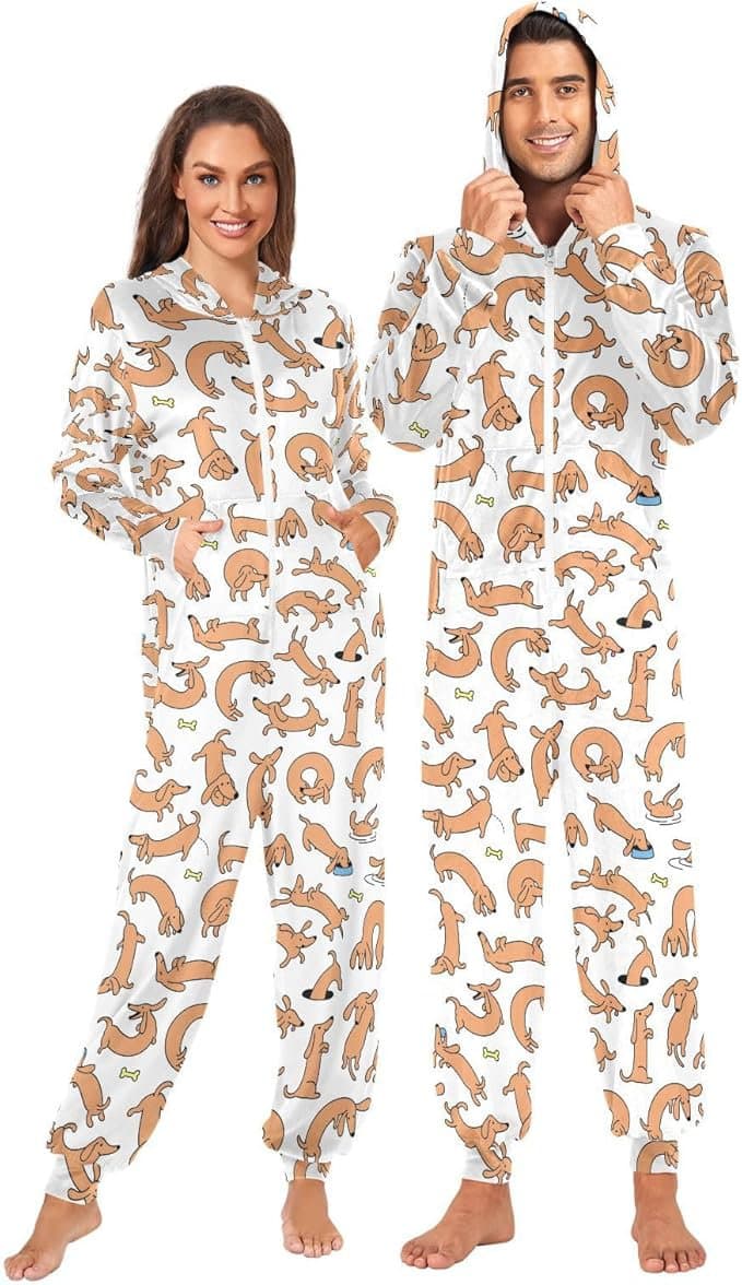 Dachshund Dog Pattern Onesie YYZZH